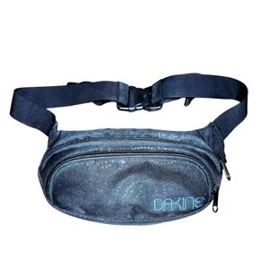Dakine Black & Turquoise Sporty Zippered‎ Adjustable Classic Hip Pack 10"X6"X4"